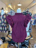 THML Leah Flutter Sleeve Embroidered Top - SALE