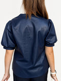 THML Brigitte Soft Leather Top