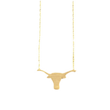 Karen Matte Gold Longhorn Necklace