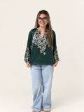 Trisha Floral Print Long Sleeve Current Air Blouse