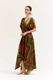 Laura Print Unbalanced Skirt Maxi Grade and Gather Dress