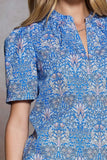 Wynona V Neck Print Current Air Blouse