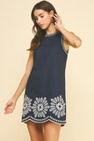 PINCH Mabel Floral Embroidered Mini Dress