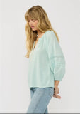 Lovestitch Harper Embroidered and Lace Trim Top