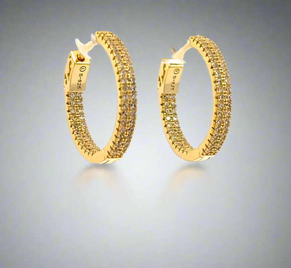 Leah Gold 20mm Hoop Earrings