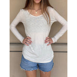 Malibu Clay Long Sleeve V Neck T-Shirt