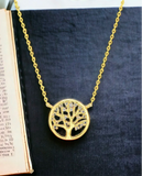 Tree of life with dainty CZ Necklace