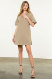 Remi Puff Sleeve Corduroy THML Dress