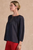 Tanya Round Neck Current Air Blouse