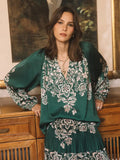 Trisha Floral Print Long Sleeve Current Air Blouse