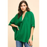 Brea V-Neck Tunic Pinch Top