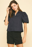PINCH Beatrix Bubble Sleeve Blouse Top