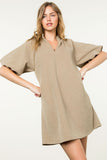 Remi Puff Sleeve Corduroy THML Dress