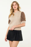 Katrina Sequin Sleeve Knit THML Top