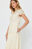 Kasia Eyelet Embroidered Scallop Maxi Current Air Dress