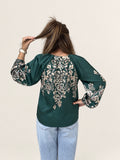 Trisha Floral Print Long Sleeve Current Air Blouse