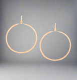 Bella New Hammered Round Gold Earrings