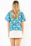 THML Alessandra Puff Sleeve Floral Top