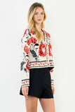 THML Aubree Long Sleeve Pattern Knitted Cardigan