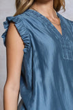 Vivienne Floral Embroidery Detail Current Air Blouse