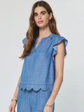 Lillian Flutter Sleeve Current Air Blouse