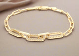 Ann Gold or Silver Paperclip Bracelet