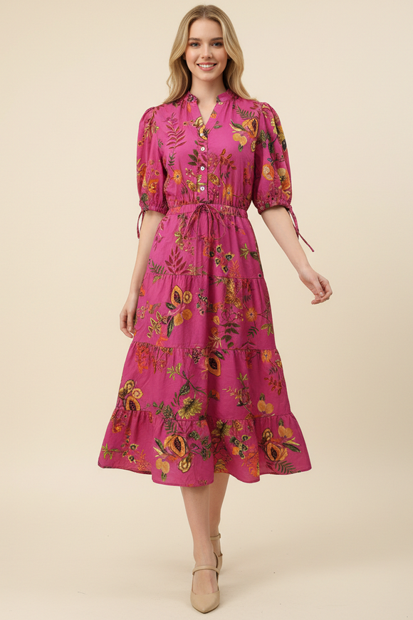 pinch pink dress PINCH Paisley Floral Embroidered Tank Mini Dress (Pink)