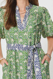 Keely Floral Print Tiered Midi Dress