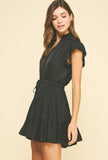 Priscilla Button Down Tiered Mini PINCH Dress