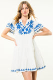 Diana Tiered Embroidered Detail THML Dress