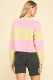 Paula Color block Crop PINCH Sweater