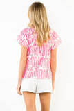 THML Penelope Short Sleeve Pattern Top