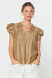 Tamara Ruffle Sleeve Current Air Blouse