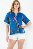 Skylar Floral Short Sleeve THML Top-SALE