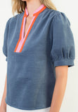 Maddie Short Sleeve Blue THML Top