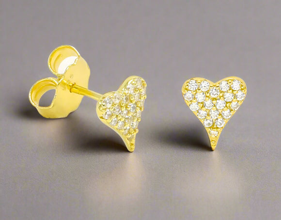 Shirley Dainty Heart Stud Earrings