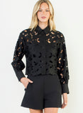 Berkley Eyelet Detailed Long Sleeve THML Top