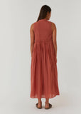 Hayden Relaxed Fit Pleated V Neck Maxi Lovestitch Dress