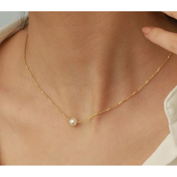 Addie Single Pearl Necklace