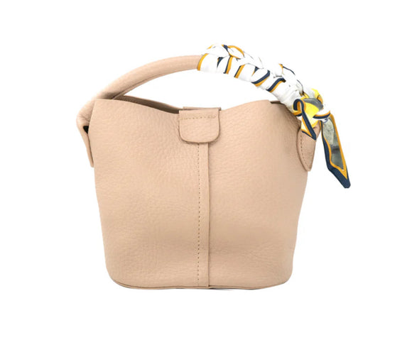 Nancy Beige Tote BC Bag with Scarf