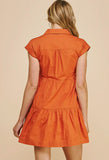 Brielle Button Down Tiered Mini PINCH Dress