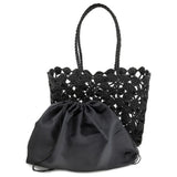 Liz Black Mediterranean Crochet Tote BC Bag