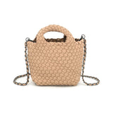 Emaline Beige Mini Tote BC Bag with Braided Strap