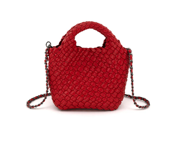 Emaline Red Mini Tote BC Bag with Braided Strap