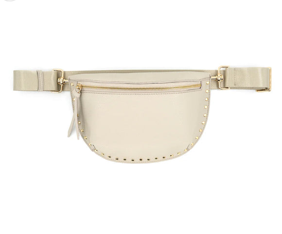 Evie Ivory Studded Fanny Pack BC Bag