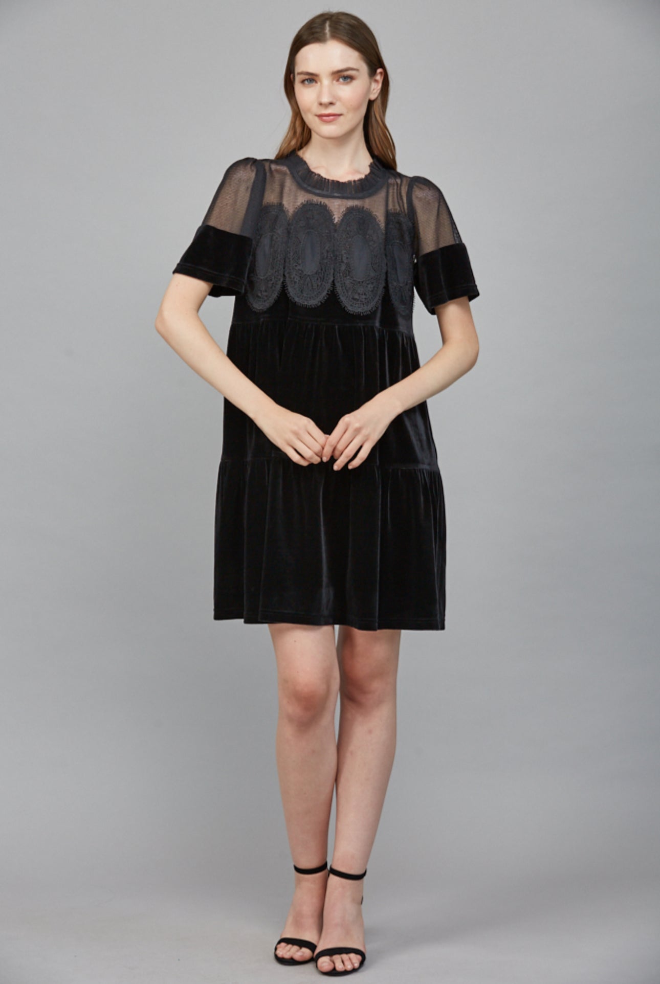 Elowyn Lace Detail Velvet FATE Dress- SALE Fig Tree Jewelry & Accessories Elowyn Lace Detail Velvet FATE Dress- SALE Fig Tree Jewelry & Accessories