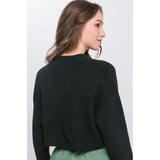 Love Tree Cropped Sweater in Black