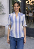 THML Nory Stripe Top with Sleeve Tie