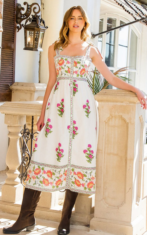 Laurel Floral Maxi THML Dress