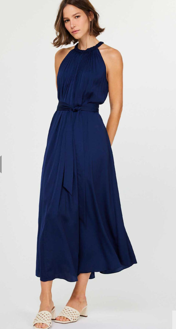halter navy blue dress Amy Navy Long Halter Current Air Dress – Fig Tree Jewelry & Accessories